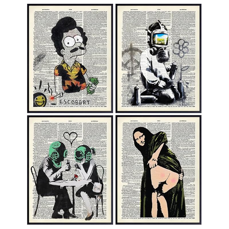 Banksy-Wall-Art-Poster-Set-8x10-Graffiti-Street-Art-Room-Decor-Funny-Pablo-Escobar-Mona-Lisa-Scuba-Gas-Mask-Cool-Unique-Home-Decoration-Picture-Prints-for-Teens-Bedroom-Living-Room-Dorm