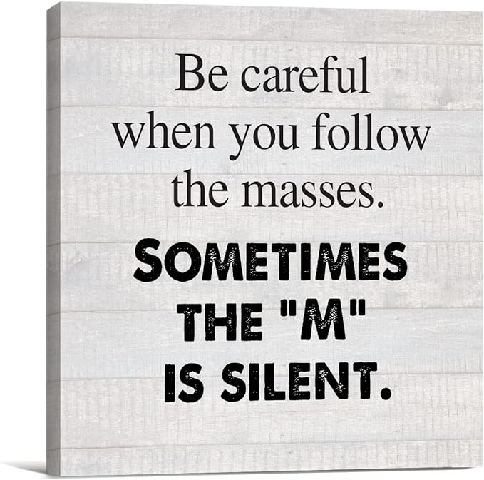 Country-Sarcastic-Office-Canvas-Prints-Wall-Art-Decor-Desk-Sign-Be-Careful-When-You-Follow-Poster-Painting-Framed-Artwork-8-x-8-Inch-Home-Office-Dorm-Shelf-Wall-Decoration