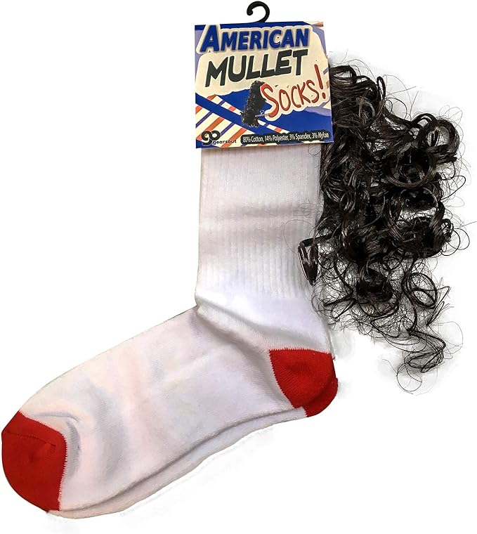 Mullet-Socks-Funny-Mullet-Gags-Novelty-Rockabilly-Funny-Socks-for-Men-Weird-Athletic-Socks-with-Fake-Hair-Party-in-the-Back-Unisex-Stocking-Stuffers