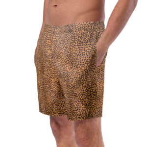 Roar into Summer with Leopard Print Swim Trunks!